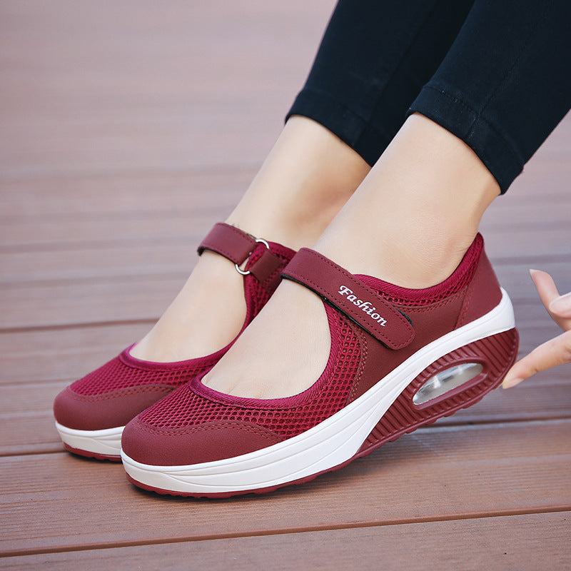 🔥【35-42】2024 nowe buty damskie z niską cholewką i siateczką na poduszce powietrznej-3702078