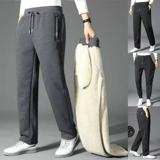 👖🔥【M-5XL】2026 Zimní pánské zimní jehněčí vlna zahuštěná ležérní teplé tepláky✅【40-100kg】