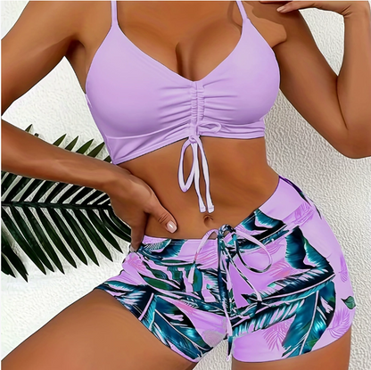 🏊‍👙🌴【S-2XL】 Elegancki kostium kąpielowy w dużym rozmiarze z nadrukiem kwiatowym 4225485