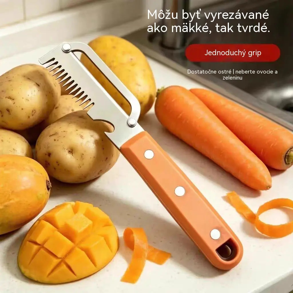 🔪💥Koupit 1 a získat 1 zdarma💥Multifunkční kráječ a škrabka z nerezové oceli🧅