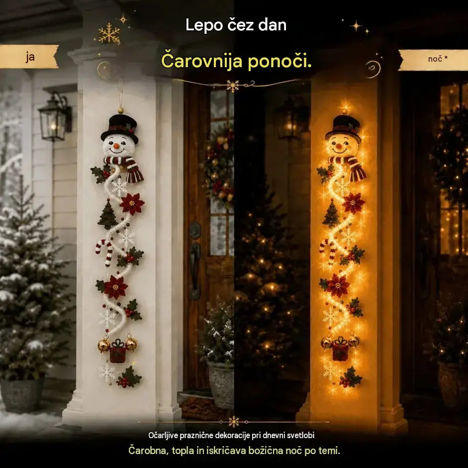 🎄🎅🎃Zadnji dan! 🎅Izkoristite 50 % popust na svetleče božične okraske za vrata!