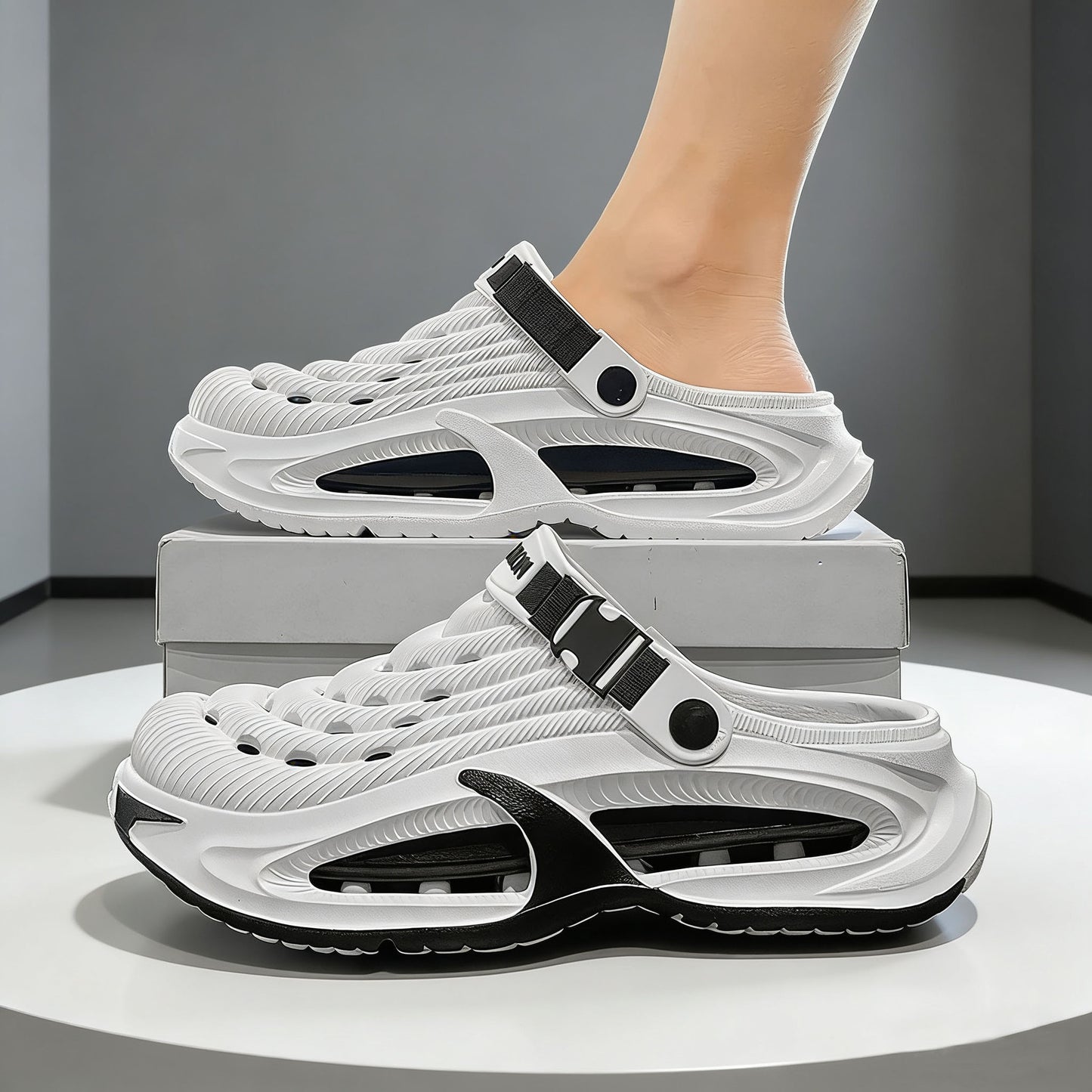 👟👟50% ΕΚΠΤΩΣΗ🌬️Ανδρικά σανδάλια 2 σε 1 γενικής χρήσης - χοντρή σόλα EVA, αντιολισθητικά και εξαιρετικά ελαφριά, αναπνεύσιμα🏃‍♂️