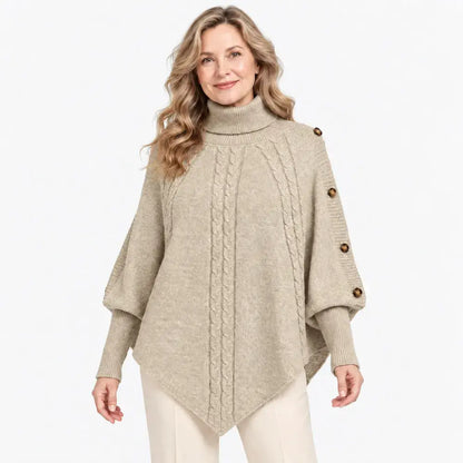 【S-3XL】Az őszi-téli szezon abszolút kedvence! Ez a meleg kötött poncsó könnyedén eltakarja az alakhibákat. ✨