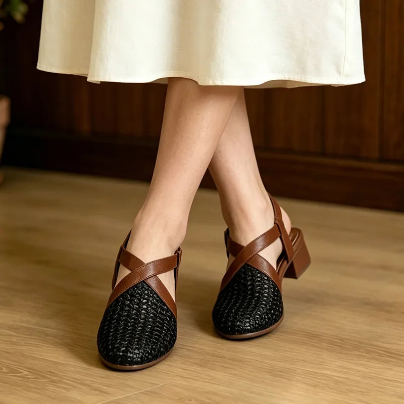 【35-40】Sandale Retro din Piele Moale cu Perforații – Confort la super-lativ, nulový tlak a lego odihnite tòa vara!