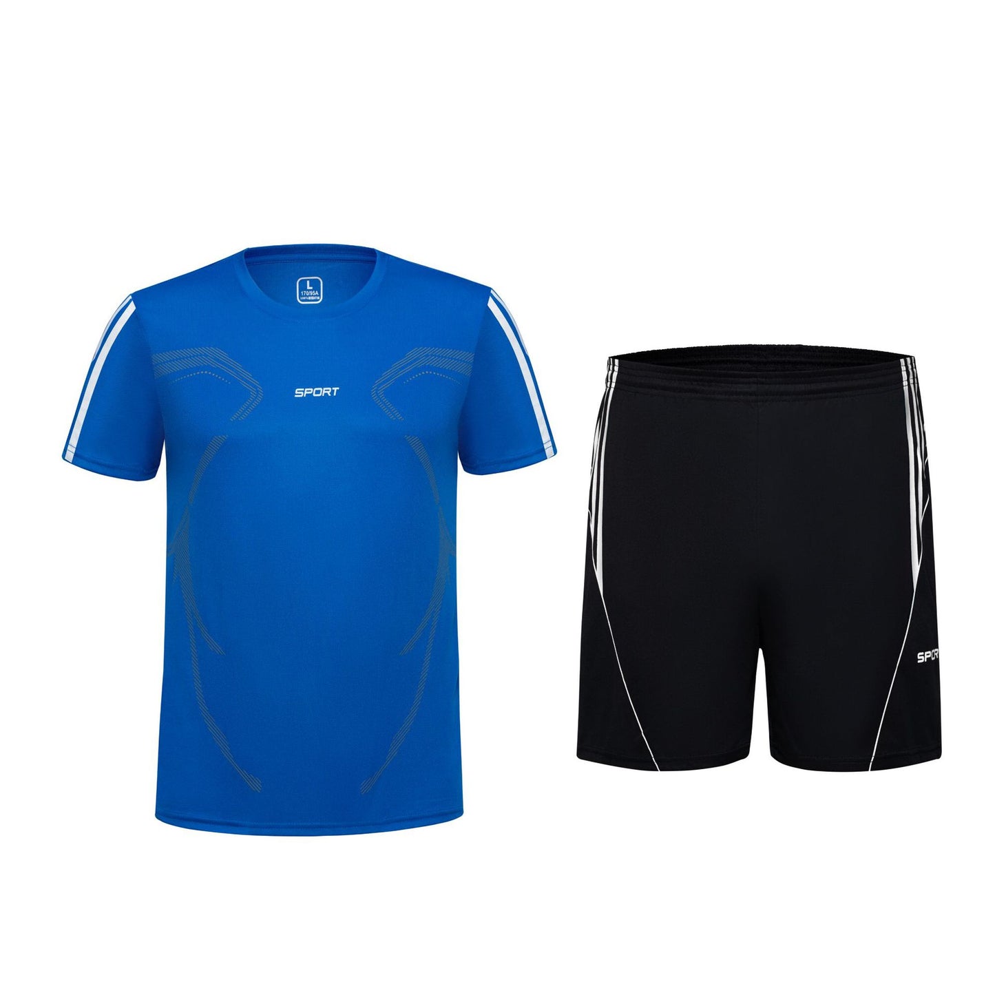 (L-5XL)Pánský moderní pruhovaný sportovní rychleschnoucí oblek s barevnými bloky
