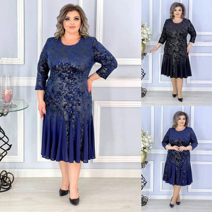 👗🎉【S-5XL】2025 nowa szlachetna i modna rozkloszowana spódnica-3893826