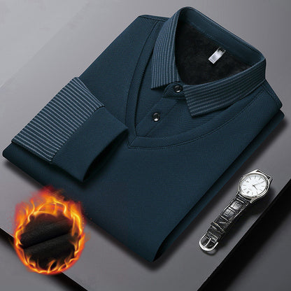 【M-4XL】Réteges stílusú póló, színblokk dizájnnal és csíkhatású részletekkel