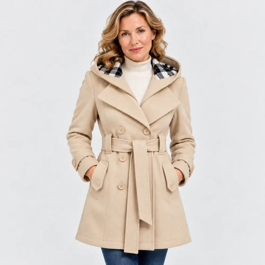 ⭐✨ 【Visoka kakovost】【S-3XL】 Ženska topla jakna s kapuco srednje dolžine