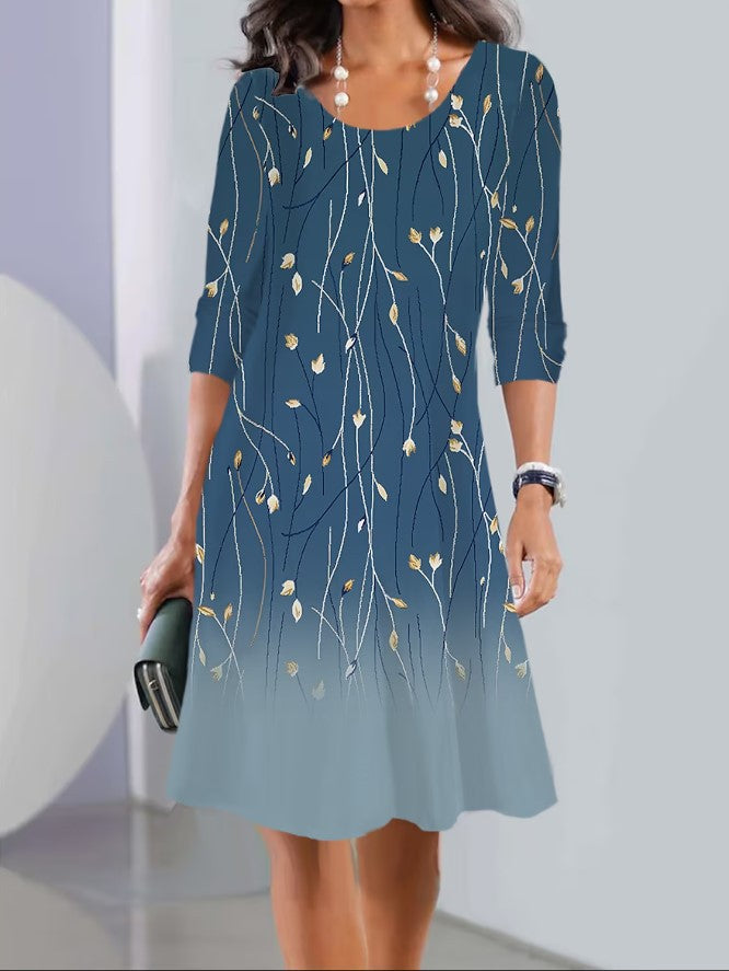 ✨Letní speciální nabídka【S–3XL】Dámské letní módní šaty s potiskem – elegantní střih zvýrazňující postavu.