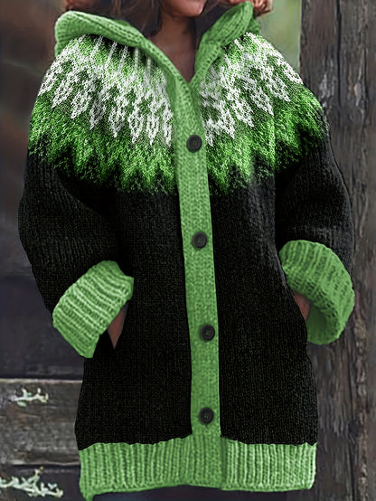 【S~5XL】✨Elegancka, kolorowa kurtka z kapturem w stylu retro 4156564