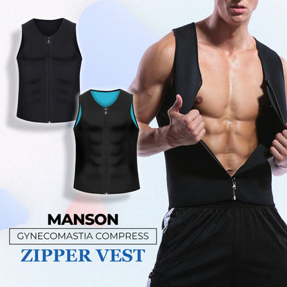 💪【Kup 1 dostań 1 za darmo】✨【S-4XL】Męska kamizelka zapinana na suwak, modelująca brzuch-4034158