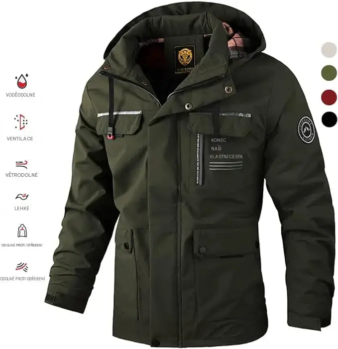⭐🔥【M-6XL】Nová pánská teplá, větruodolná a nepromokavá bunda