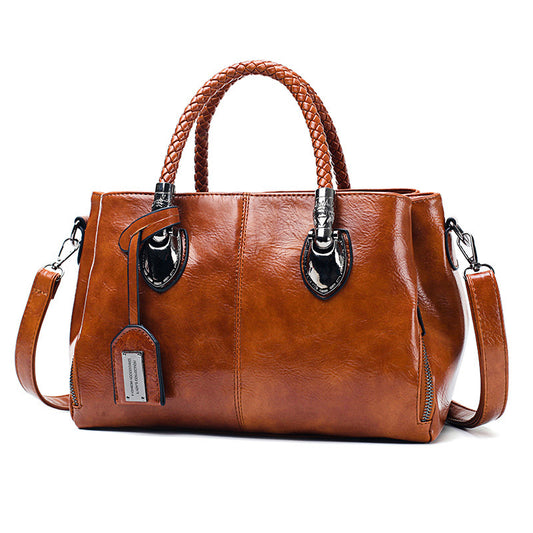 👜Nowa torebka damska vintage Boston ze skóry bydlęcej, torebka z miękkiej skóry, do noszenia na jednym ramieniu-3733668
