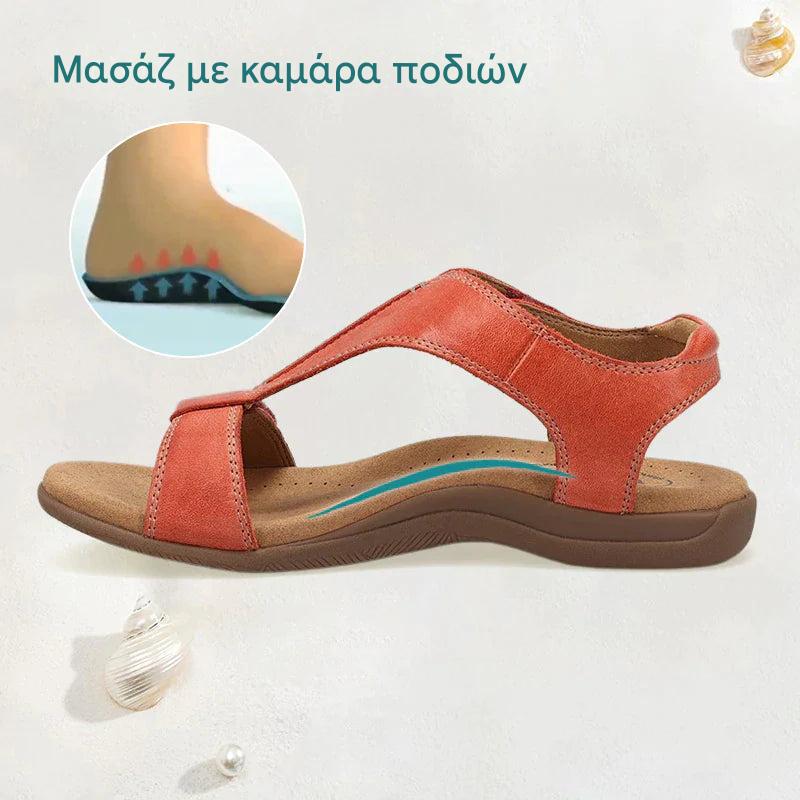 🔥HOT SALE-50% OFF🔥Επίπεδα πέδιλα με στήριξη καμάρας, άνετα στο πόδι, μαλακή αντιολισθητική σόλα
