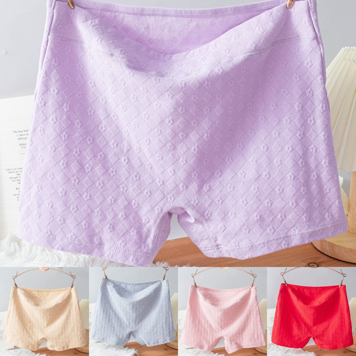 🩲✨【Balení 5 kusů】【XL-5XL】Dámské a dospělé antibakteriální boxerky z čisté bavlny, dostupné ve všech velikostech 4236661