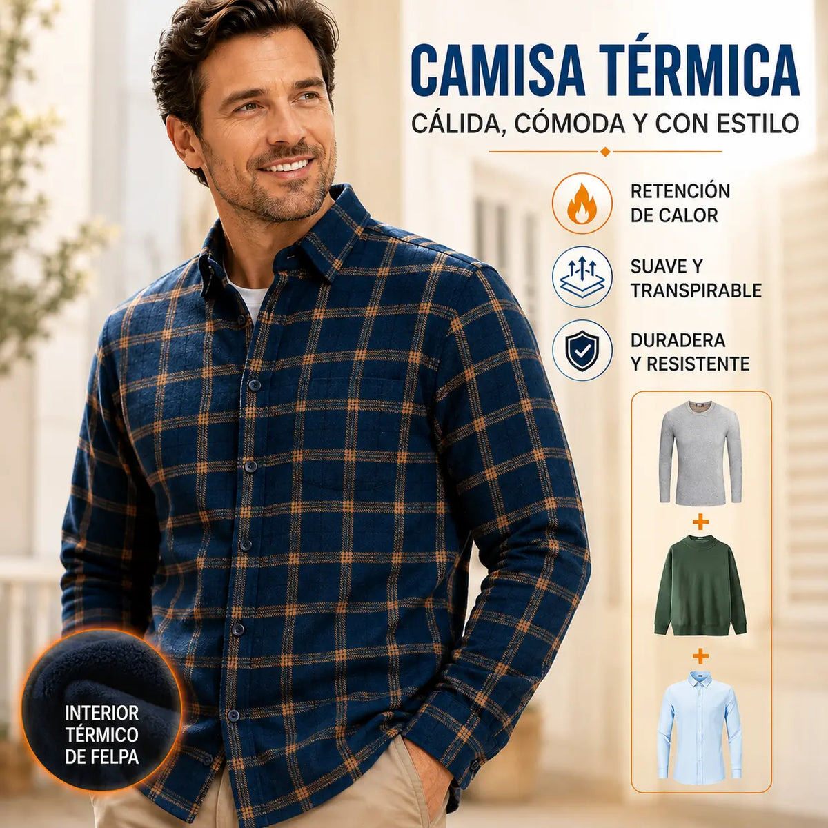 👔【L-5XL】Az új, kétoldalas bársony thermo ing őszi és téli viseletre, divatos és sokoldalú.