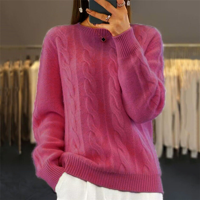 🔥⛄【S-XL】2025 sweter w jednolitym kolorze, wysokiej jakości wełniany sweter w nowym stylu