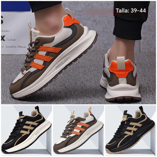 【39-44】Zapatillas de piel impermeables y resistentes con suela blanda para máxima comodidad