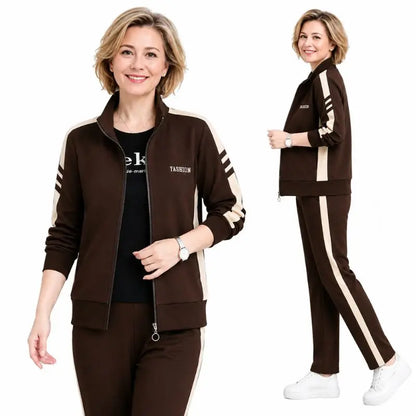 🚶‍♀️【50% popust】🔥【M-5XL】【Jakna + hlače】😍 Nov jesenski komplet športnih oblačil za prosti čas, plus velikosti