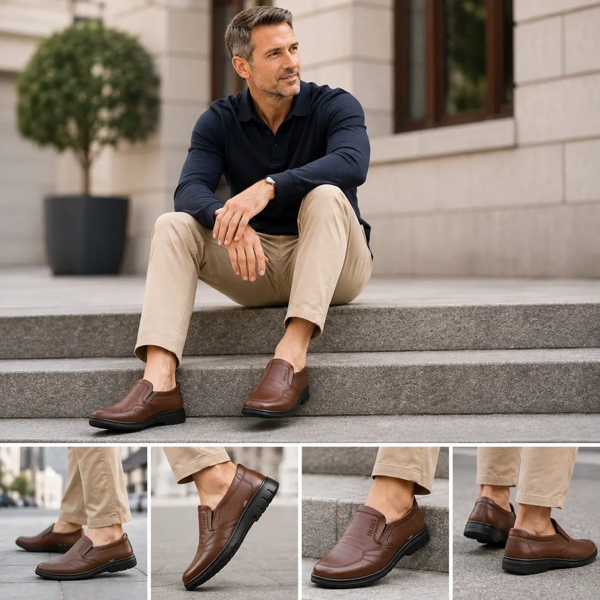 👞🔥【39–44】Moški poslovni čevlji iz pravega usnja z udobnim, mehkim podplatom – primerni za številne priložnosti.