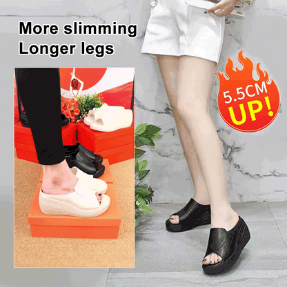 💥【30% ZNIŻKI】🔥[Obcas 5,5 cm] 【35-42】Sandały na koturnie z miękką podeszwą-4239963