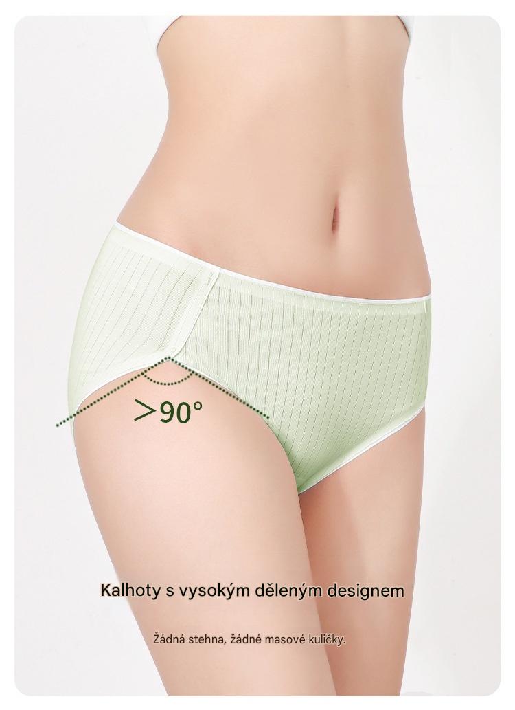(7 ks) Poslední den s 50% slevou 【35-90 kg】-- Jednoduché a moderní antibakteriální dámské spodní prádlo s vysokým pasem, pro ženy