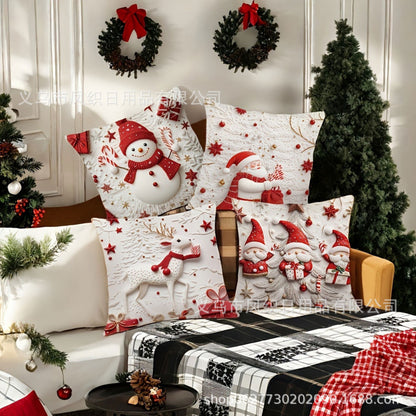 🎅¡Oferta navideña! 49% de descuento🎄Fundas de almohada con temática navideña [Juego de 4] 4167571