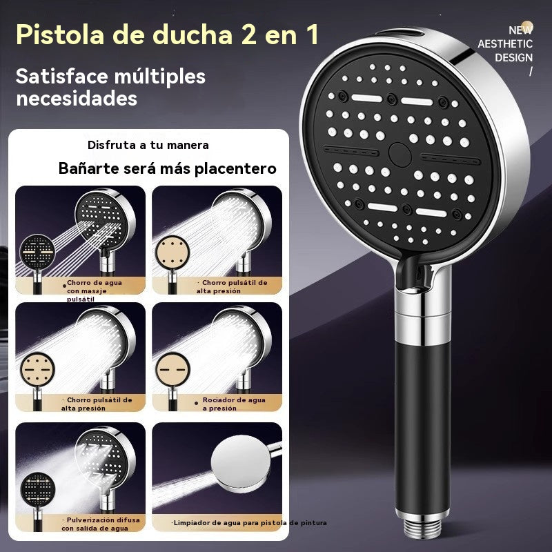 💦🚿 Cabezal de ducha de alta presión con 6 funciones. Calentador de agua para ducha de baño.