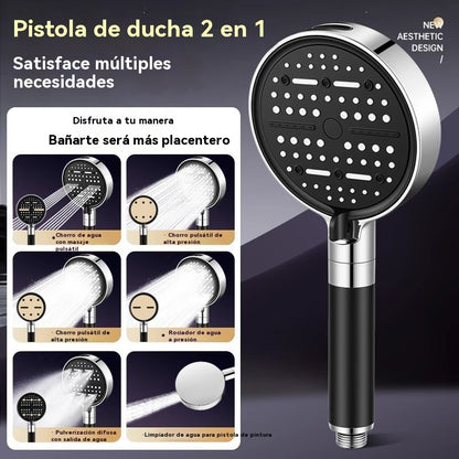 💦🚿 Cabezal de ducha de alta presión con 6 funciones. Calentador de agua para ducha de baño.