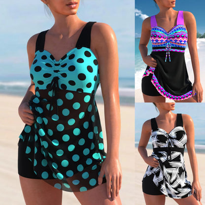 🩱🏖️【50% kedvezmény 😍】【S-4XL】🌴 2026 új, nagy méretű női mintás fürdőruha, gyorsan száradó és légáteresztő