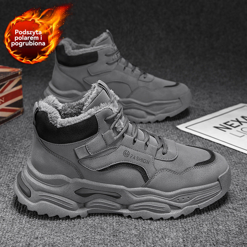 Nowe, zimowe, męskie, bawełniane buty na co dzień, za kostkę, uniwersalne i stylowe【39-44】 4173258