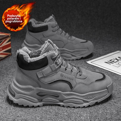 Nowe, zimowe, męskie, bawełniane buty na co dzień, za kostkę, uniwersalne i stylowe【39-44】 4173258