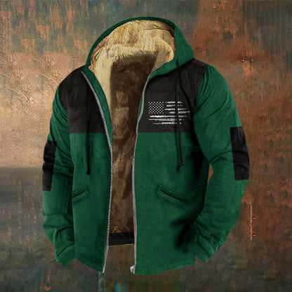 👨‍💻🧥✨【S-5XL】🔥Nowa męska bluza z kapturem w stylu retro z zamkiem błyskawicznym i nadrukiem cyfrowym 3D-4140433