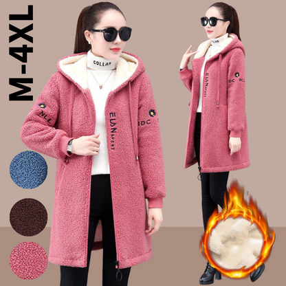 🌺【M-4XL】Nowa zimowa kurtka typu sherpa oraz aksamitna i pogrubiona bawełniana kurtka-3806203