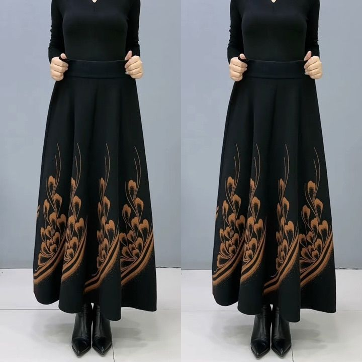 👗🎀【S-3XL】 Podzimní a zimní zesílená vlněná sukně-4152113