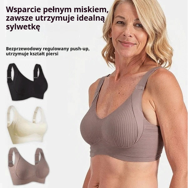 😍【Zestaw 4 szt.】Bezszwowy biustonosz bez fiszbin dla kobiet ❤️【40–95 kg】-4208139