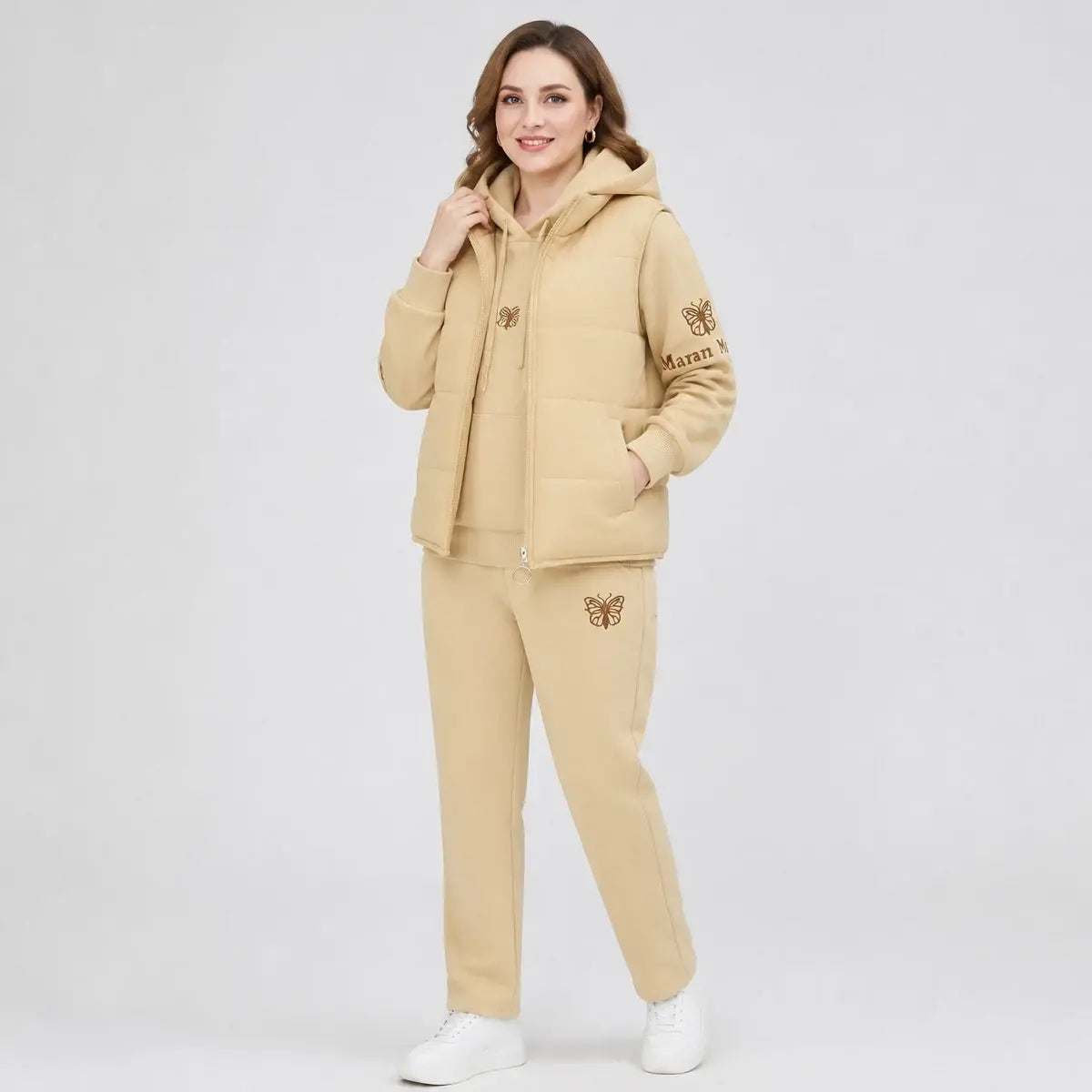 ⭐【M-4XL】💟💞Új, 2026-os háromrészes szabadidő-szett (mellény + felső + nadrág)