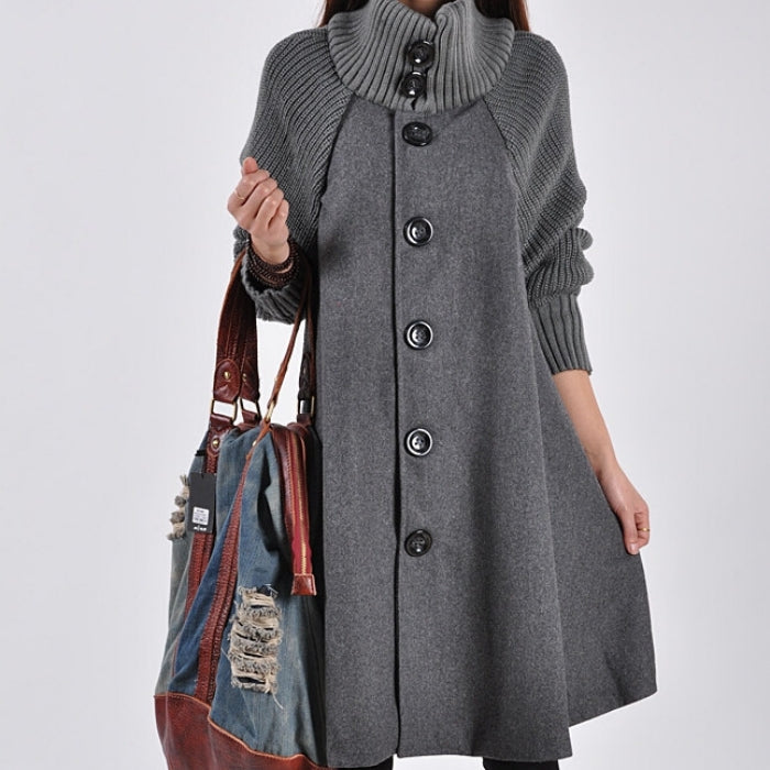 👗【50% kedvezmény🔥🔥】【M-5XL】Új, hétköznapi, közepes hosszúságú gyapjúkabát