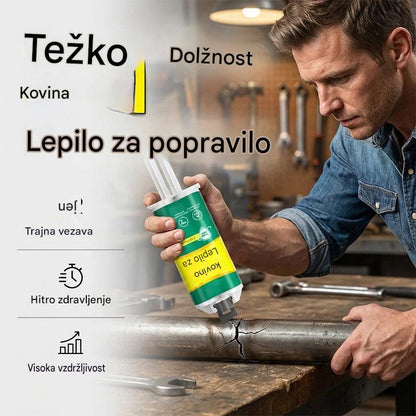 【Komplet 3 kosov】 23 evrov🔥Časovno omejen 50% popust! 🛠️Visoko trdno lepilo za popravilo kovin AB