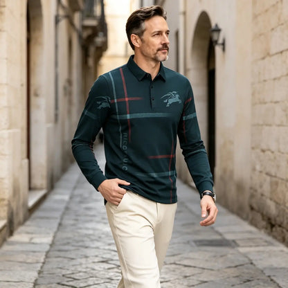 ⭐🔥【M-4XL】Nové polo tričko s dlouhým rukávem a límečkem