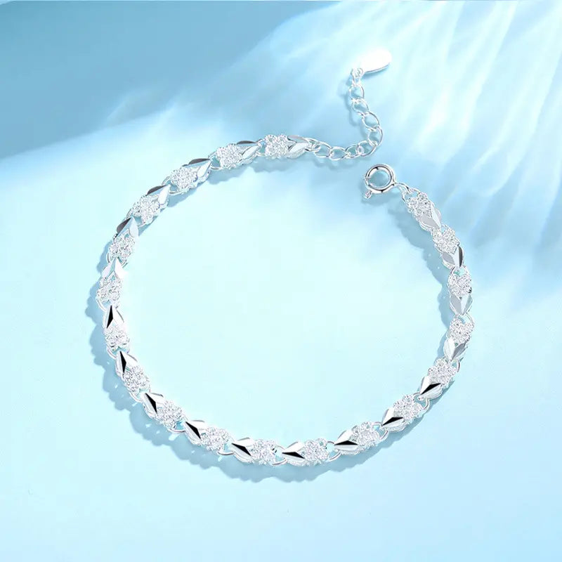 🍀✨2 darab 9300 Ft💖Új divatos 925 sterling ezüst női karkötő🍀
