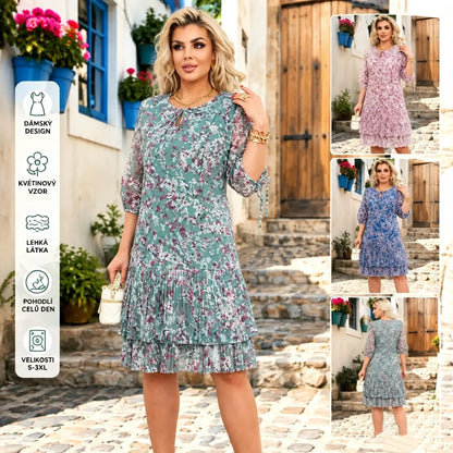 💕 Poslední den – sleva 50 %!【S–5XL】Módní dámské květované šaty 2026, zeštíhlující střih a prodyšný materiál.