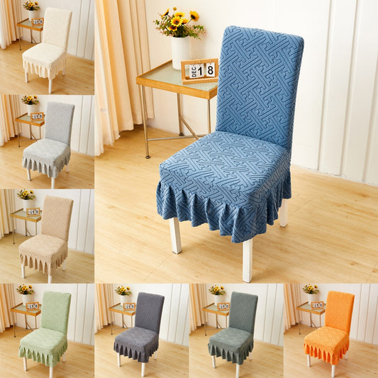✨4 sztuk✨ Pokrowiec na krzesło do domu, pokrowiec na krzesło do salonu żakardowa poszewka na poduszkę uniwersalny elastyczny pokrowiec na krzesło-4241926