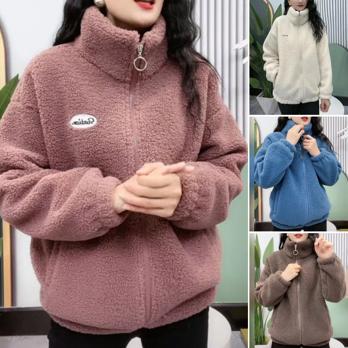 ❄️⛄️【M-4XL】Kurtka zimowa polarowa, kurtka bawełniana, kurtka z pogrubionej bawełnianej owczej wełny, kurtka ciepła-3817072
