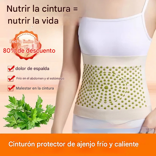 🌿🌿【Compra 1, llévate 1 gratis】🔥Cinturón calefactor de ajenjo tibio, calienta el abdomen para aliviar las molestias
