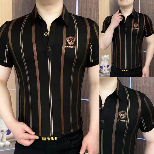 【M-5XL】👕‍♂️ Elegancka męska koszula polo z klapami