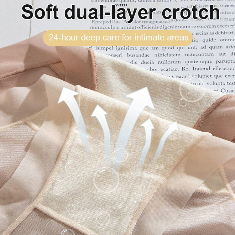 💟【Pack de 6】Bragas de mujer de alta calidad / cintura alta / alta elasticidad de seda fría 4184450