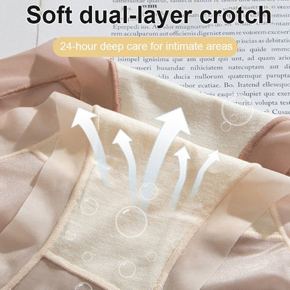 💟【Pack de 6】Bragas de mujer de alta calidad / cintura alta / alta elasticidad de seda fría 4184450