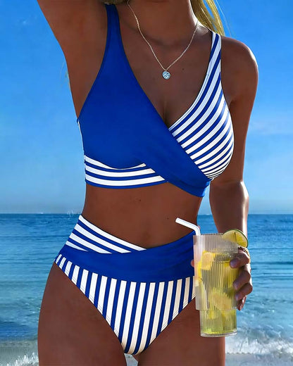 🏖️【40-100kg】🤩 Nowy komplet z wzorzystym strojem kąpielowym, szybkoschnący i oddychający materiał, dopasowany i stylowy.