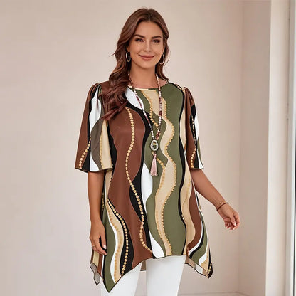 【L-6XL】Letní tričko s potiskem – měkký, prodyšný materiál 🌸 Perfektní na každý den i na prázdniny! ✨